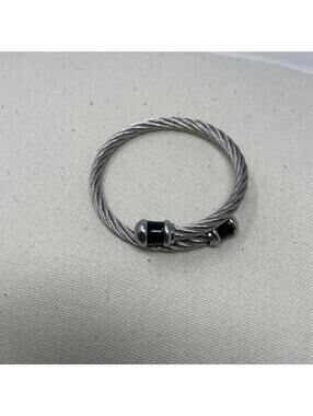 Women's Silver and Black Jewellery